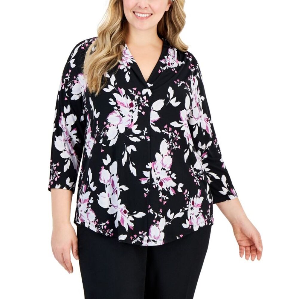 Plus Size Floral-Print Top